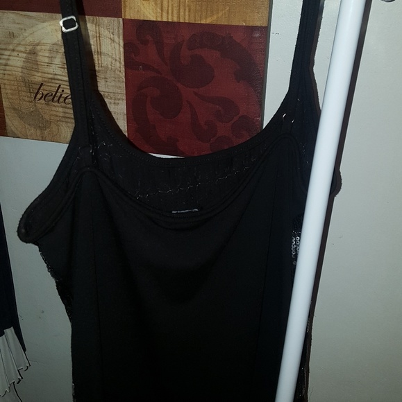 $15 Black sequin scoop w/a u-formed neckline ~ - Picture 4 of 5